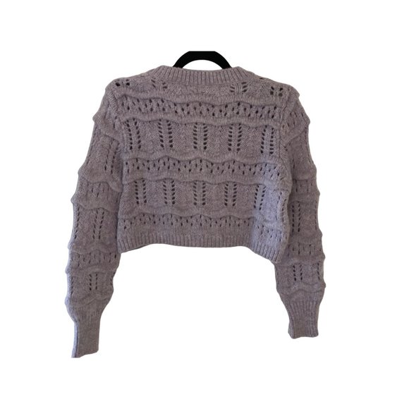 Mingo Chunky Knit Cardigan Lavender Small - Picture 3 of 8